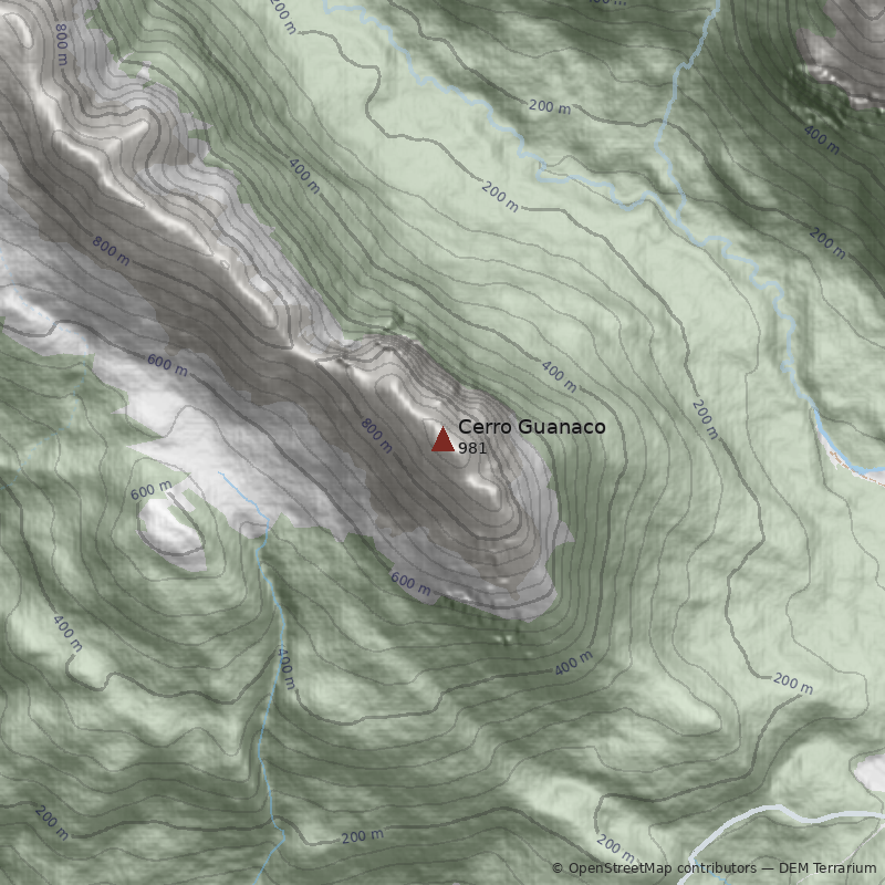 Mapa Cerro Guanaco