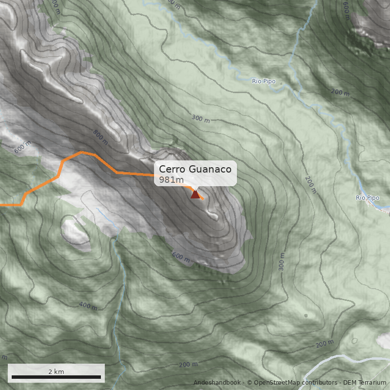 Mapa Cerro Guanaco