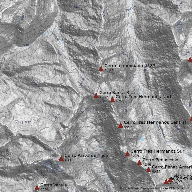 Mapa Cerro Santa Rita
