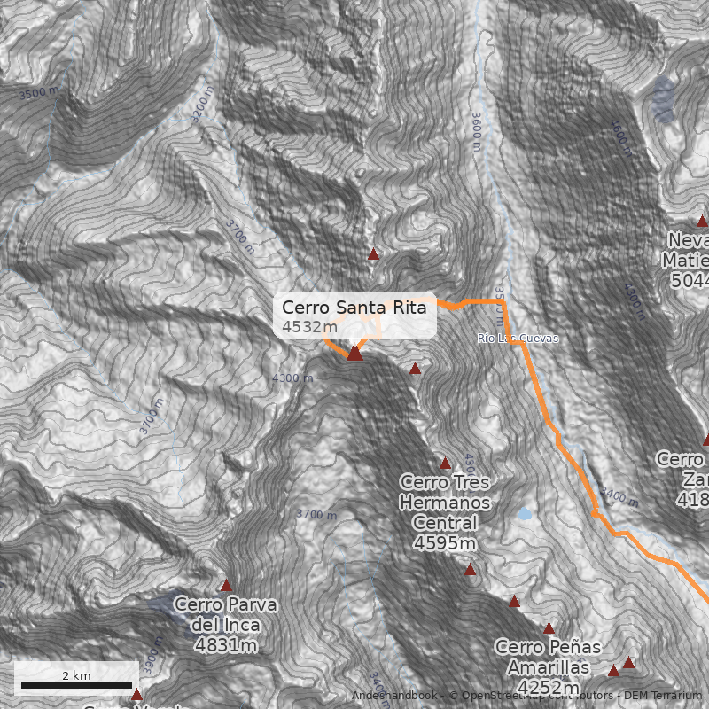 Mapa Cerro Santa Rita