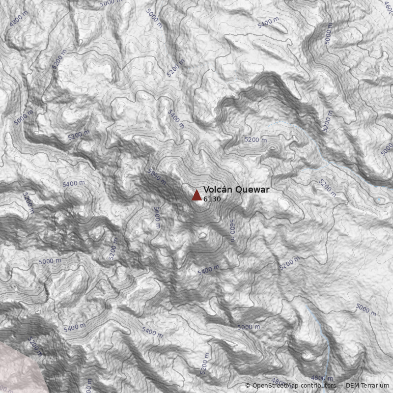 Mapa Volcán Quewar