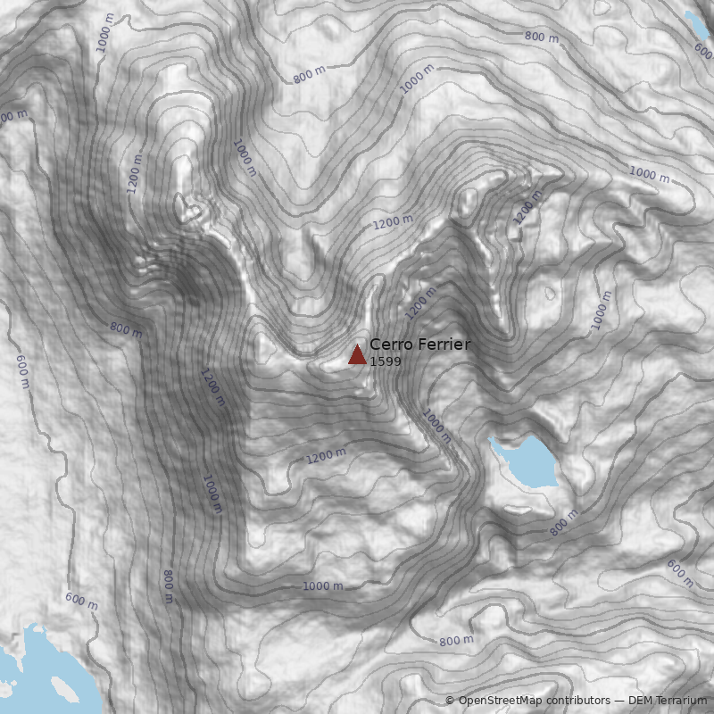 Mapa Directa Glaciar Este - Cumbre Sur