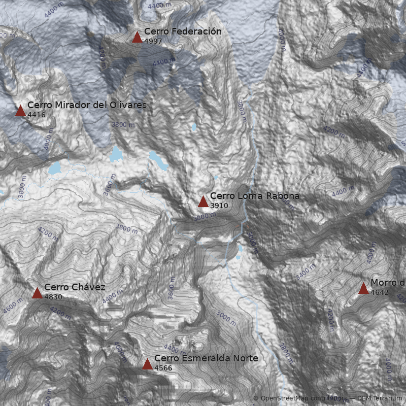 Mapa Cerro Loma Rabona