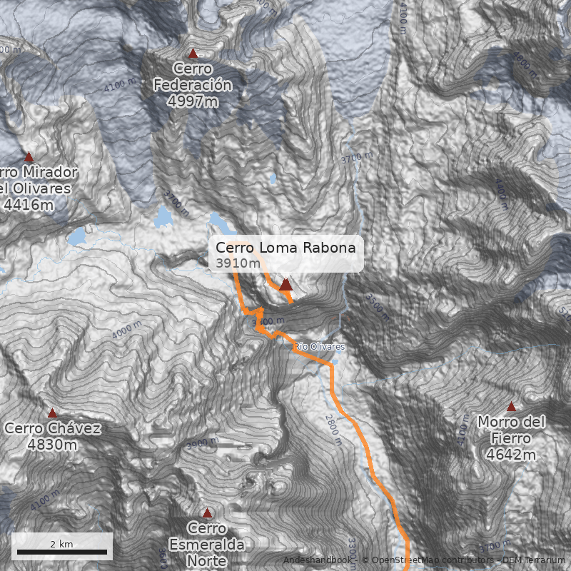 Mapa Cerro Loma Rabona