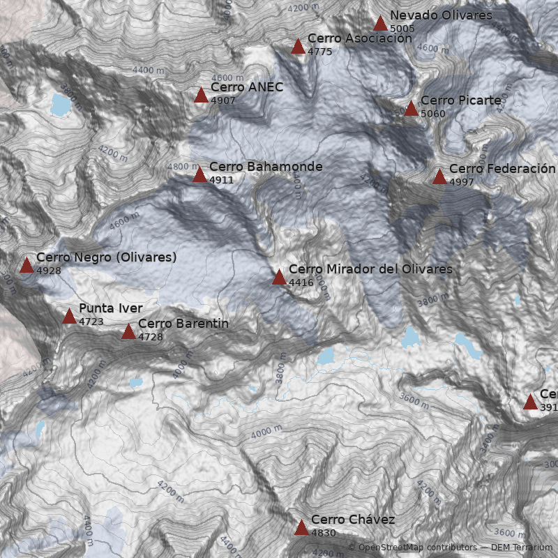 Mapa Cerro Mirador del Olivares