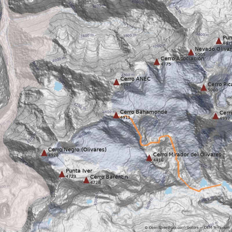Mapa Cerro Bahamonde