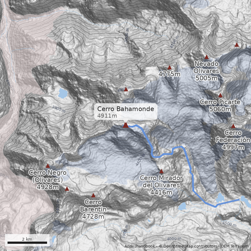 Mapa Cerro Bahamonde