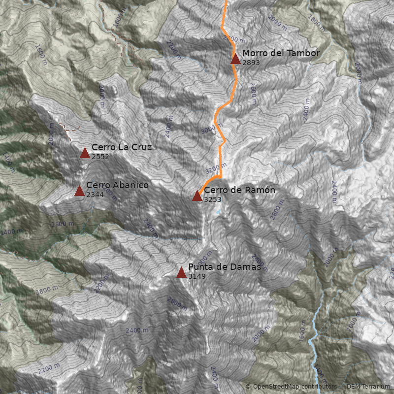 Mapa Quebrada de Peñalolén