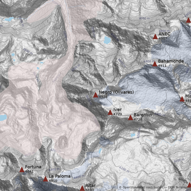 Mapa Cerro Negro (Olivares)