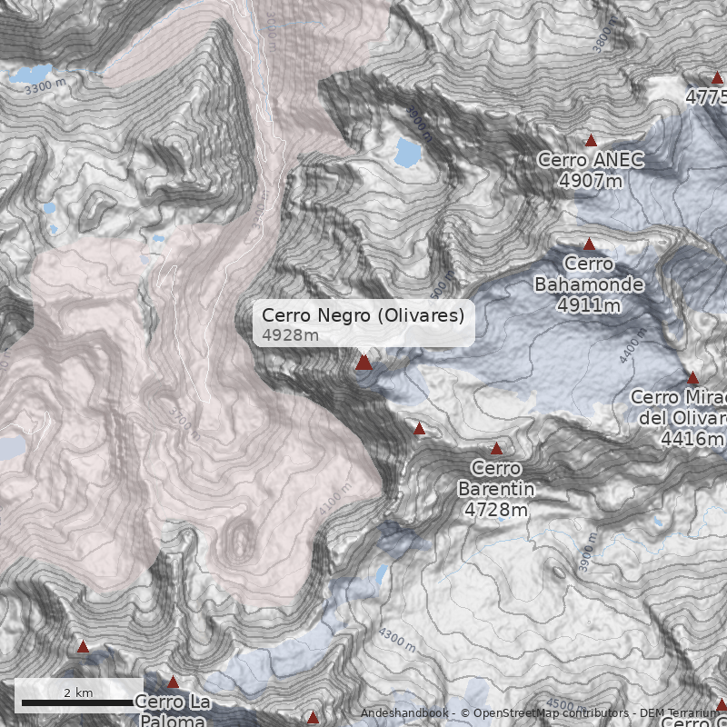 Mapa Cerro Negro (Olivares)