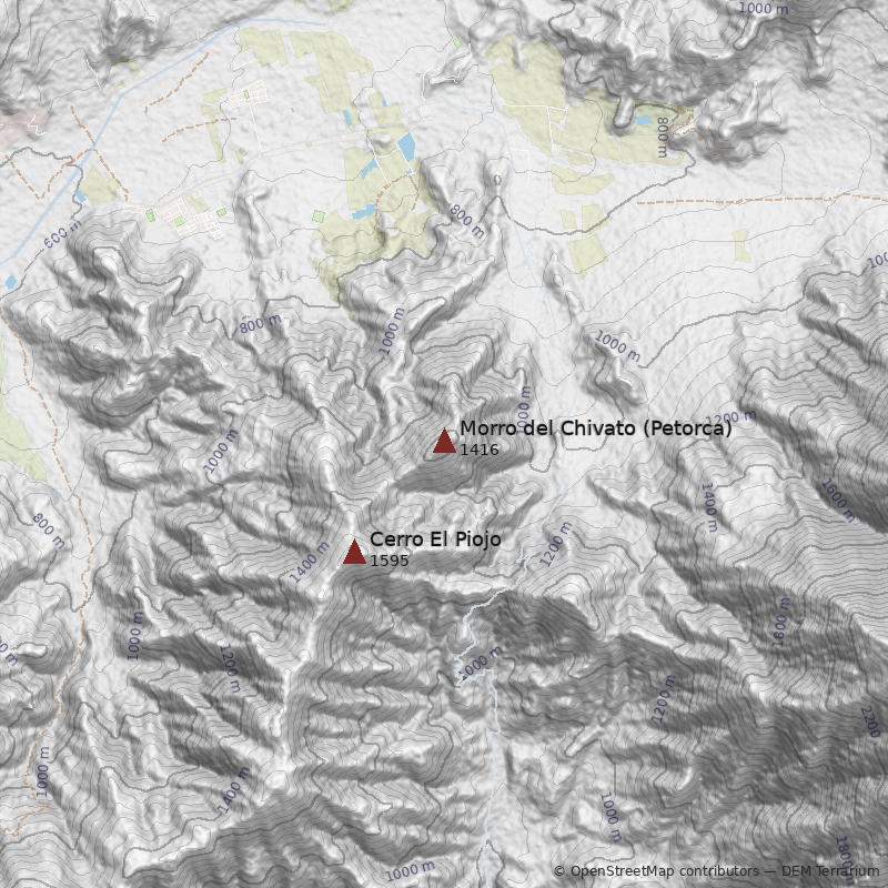 Mapa Morro del Chivato (Petorca)