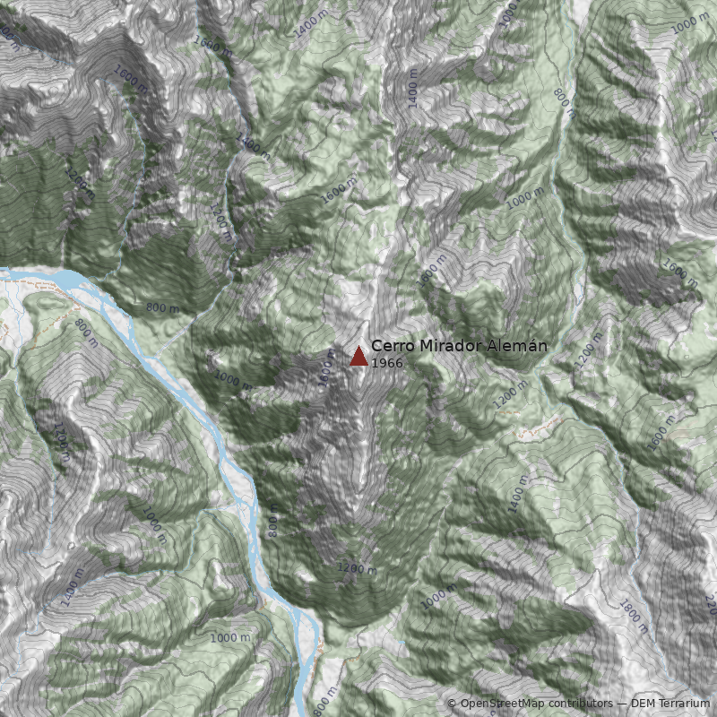 Mapa Cerro Mirador Alemán