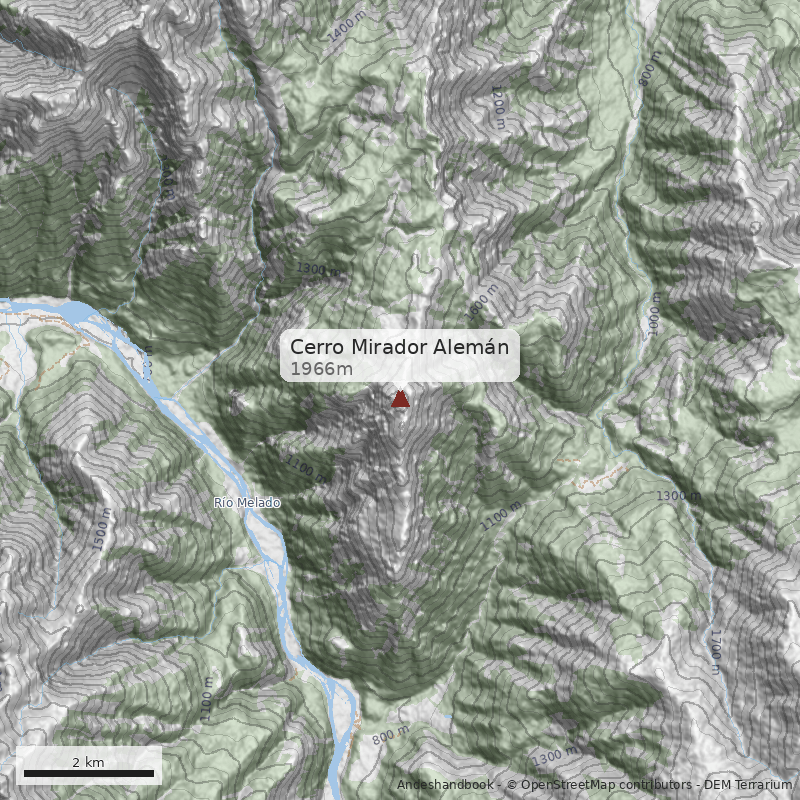Mapa Cerro Mirador Alemán