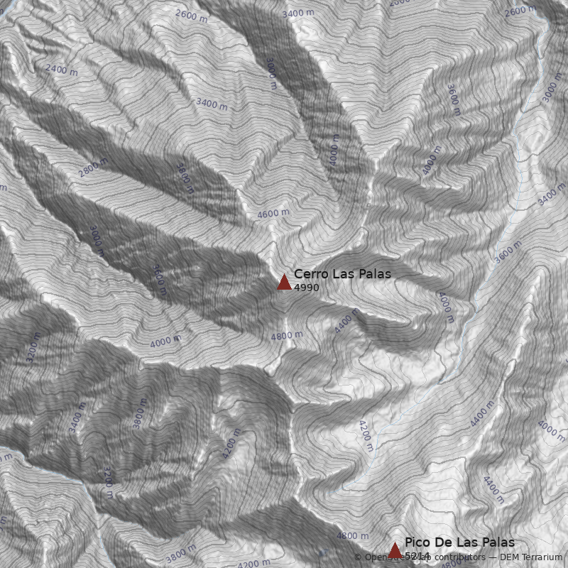 Mapa Cerro Las Palas