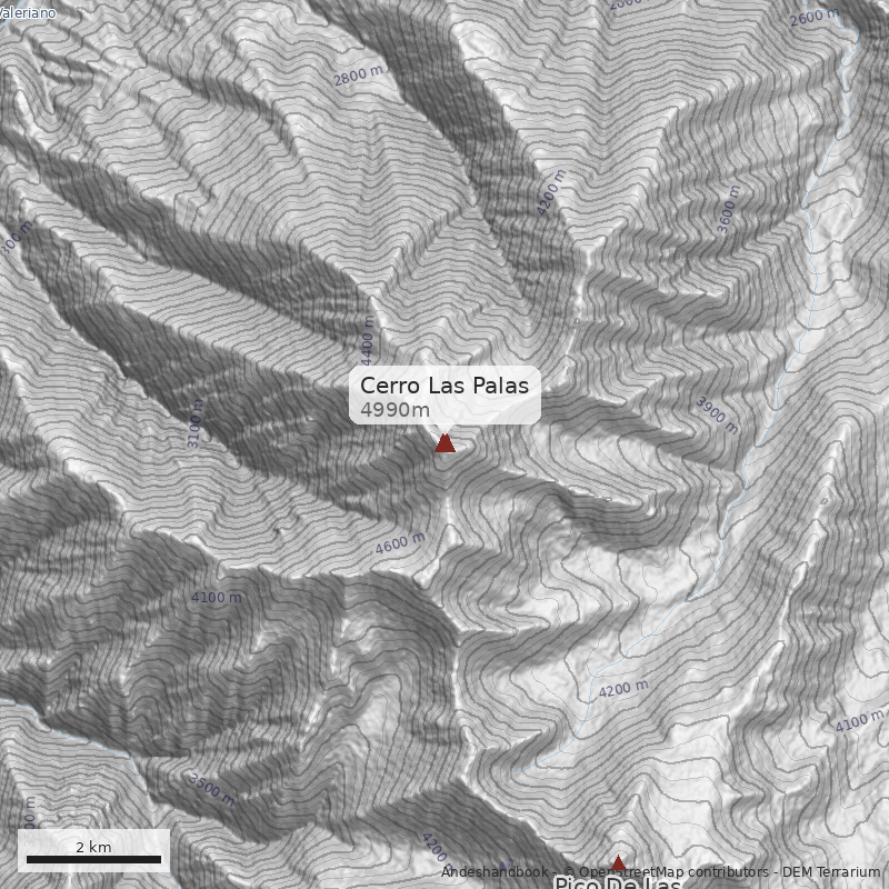 Mapa Cerro Las Palas