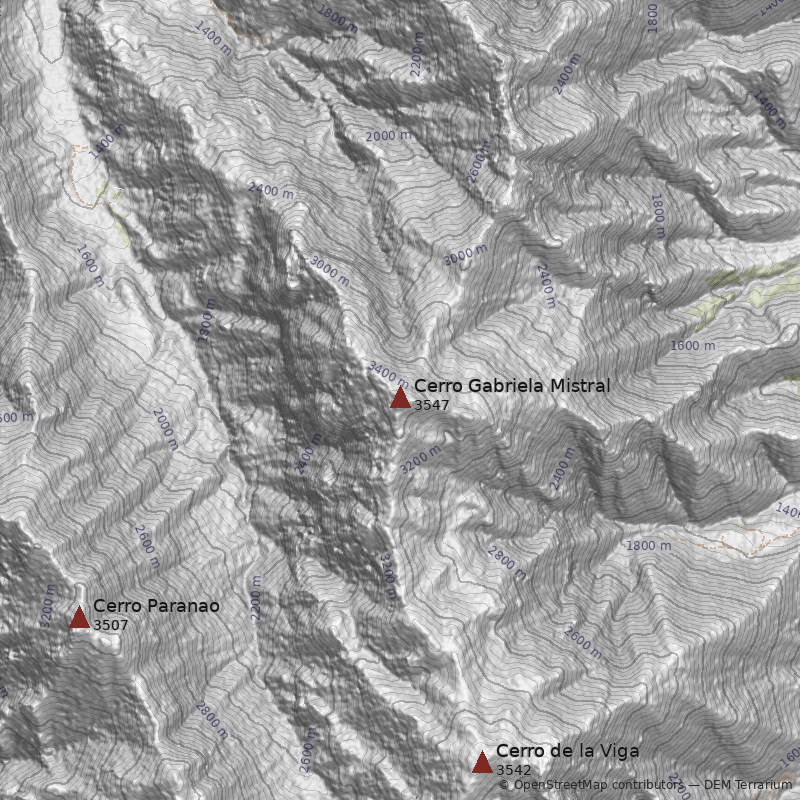 Mapa Cerro Gabriela Mistral