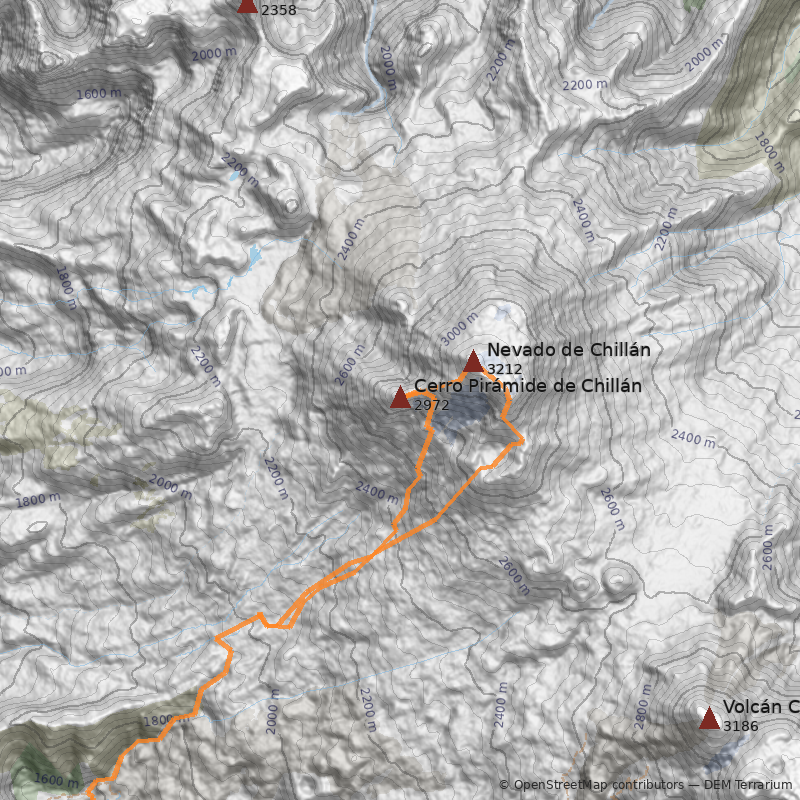 Mapa Directa Por Glaciar Sur