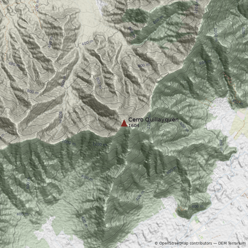 Mapa Cerro Quillayquén