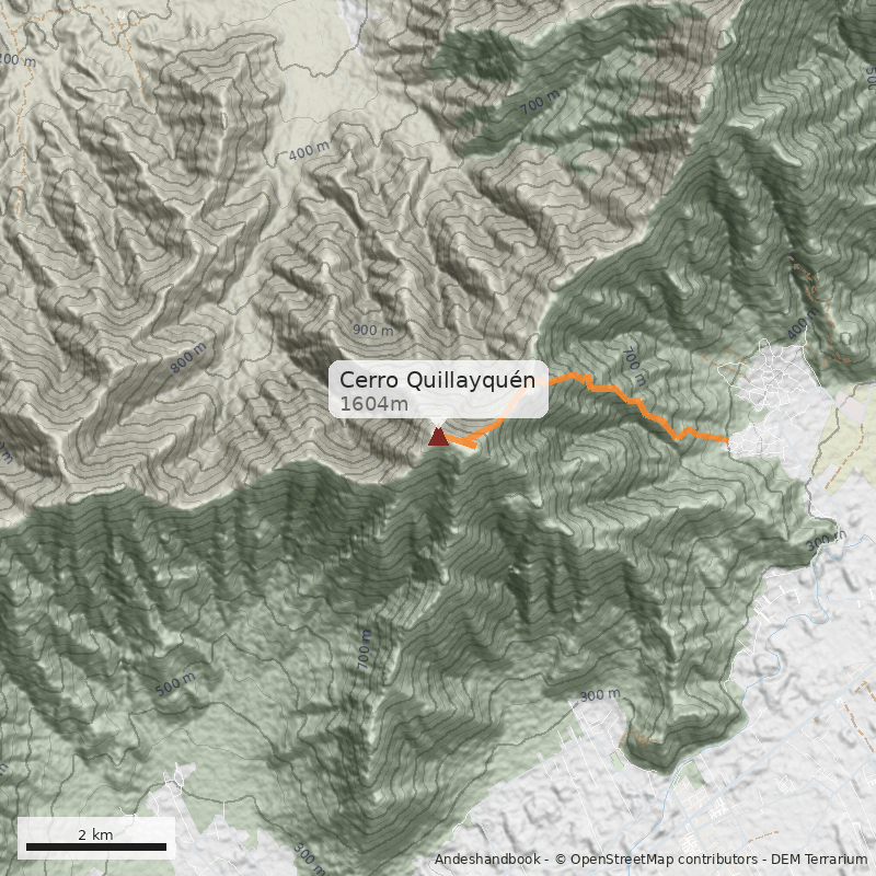 Mapa Cerro Quillayquén