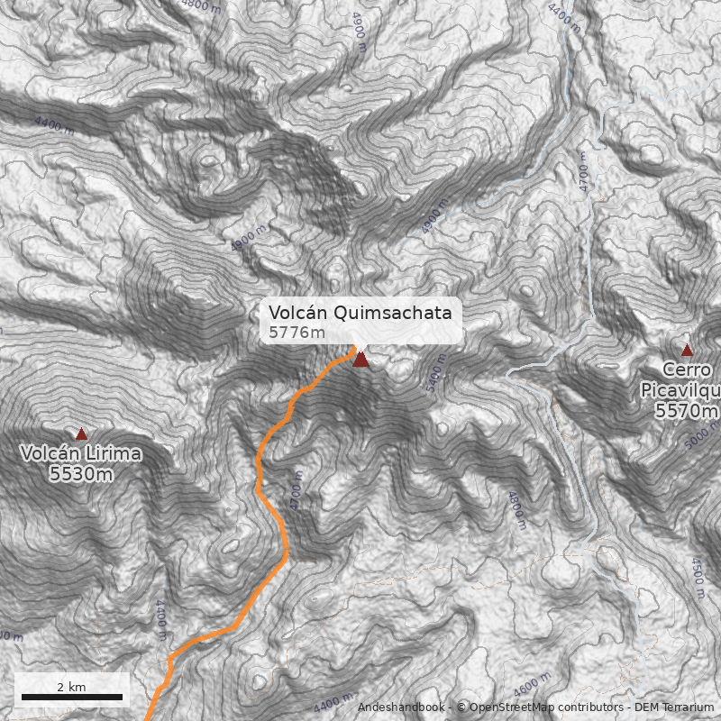 Mapa Volcán Quimsachata