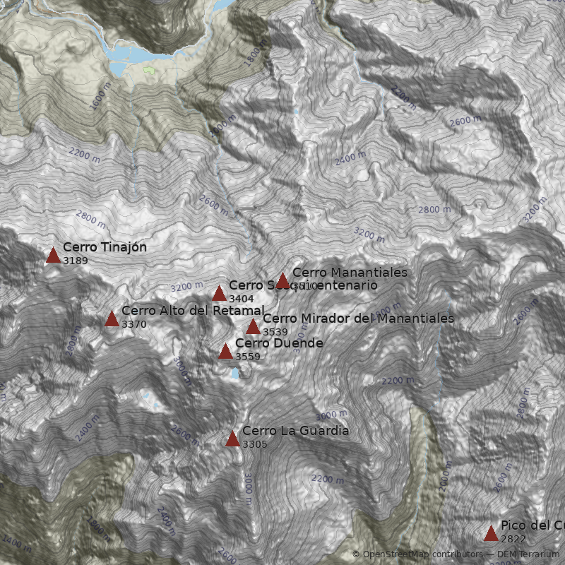 Mapa Ruta frontal suroeste