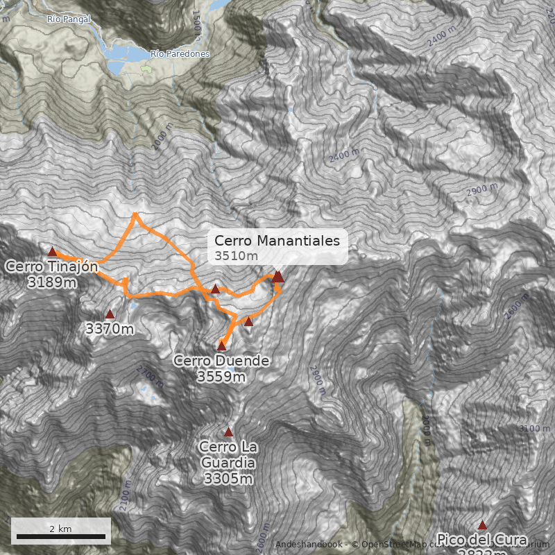 Mapa Cerro Manantiales