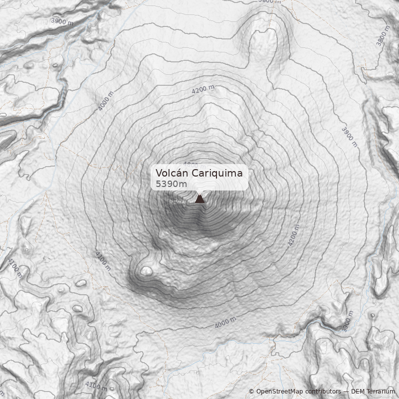 Mapa Volcán Cariquima