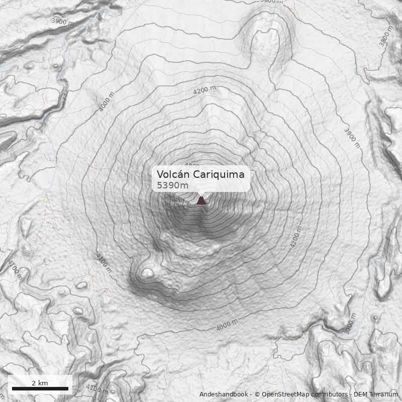 Mapa Volcán Cariquima