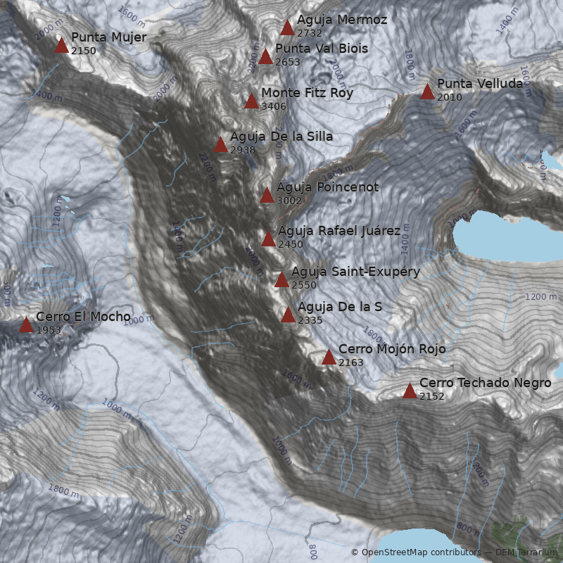 Mapa Aguja Saint-Exupéry