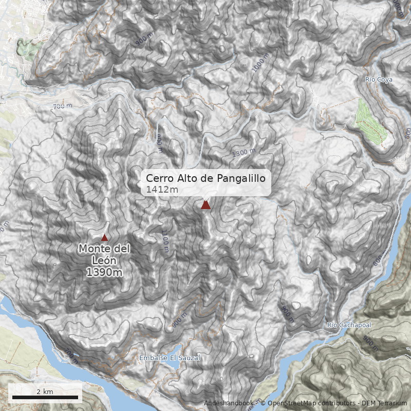 Mapa Cerro Alto de Pangalillo