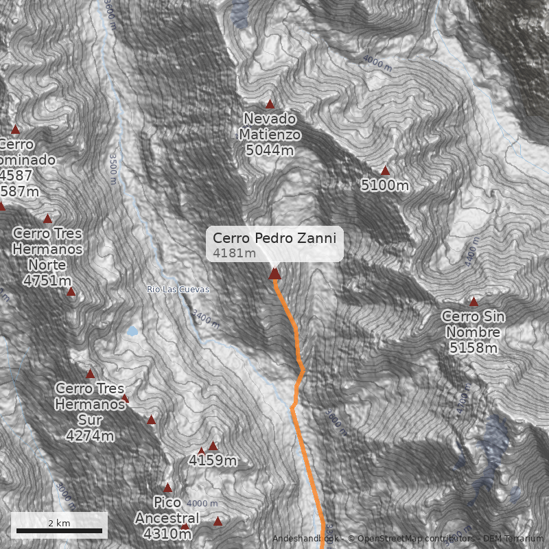 Mapa Cerro Pedro Zanni