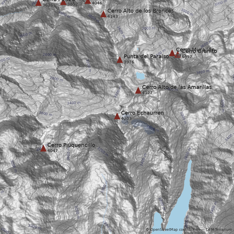 Mapa Cerro Echaurren