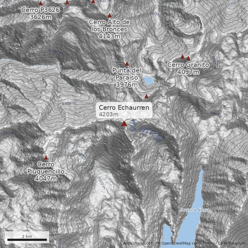 Mapa Cerro Echaurren