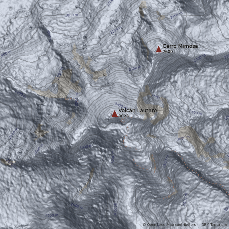 Mapa Volcán Lautaro