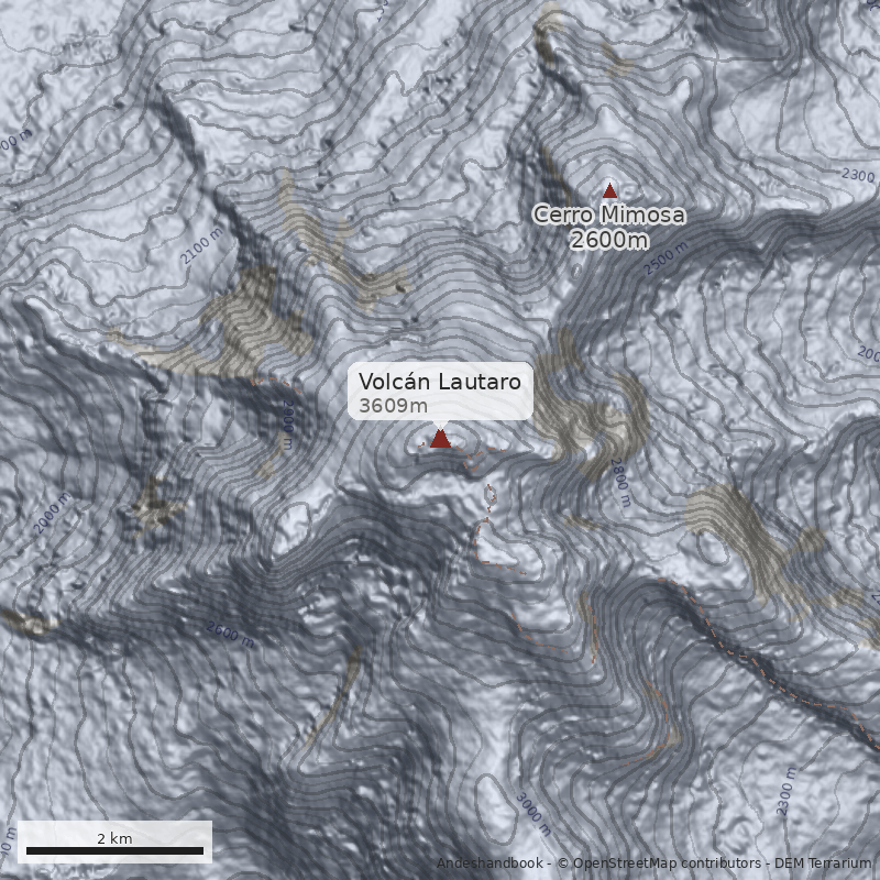 Mapa Volcán Lautaro