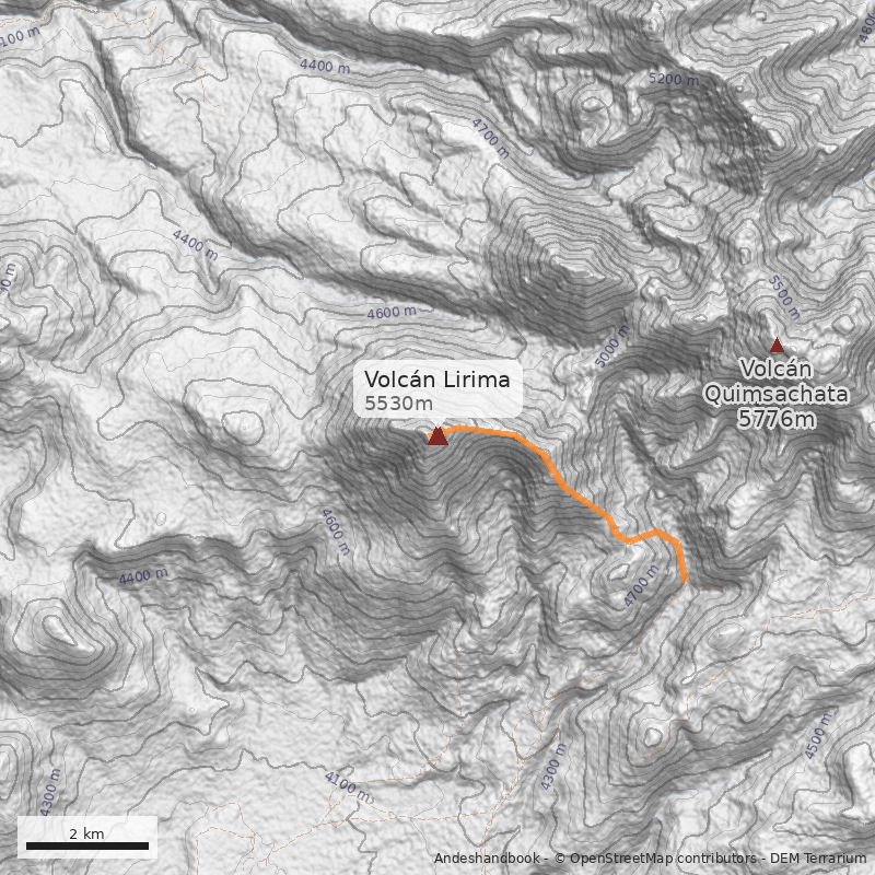 Mapa Volcán Lirima