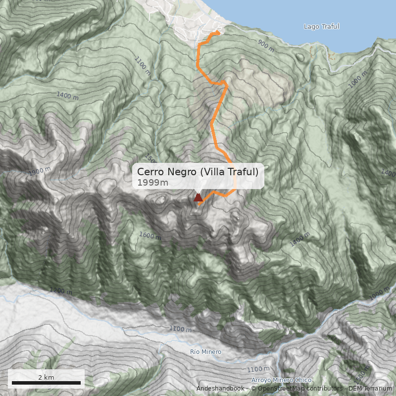 Mapa Cerro Negro (Villa Traful)