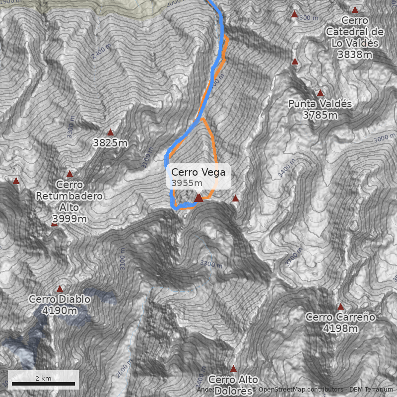 Mapa Cerro Vega