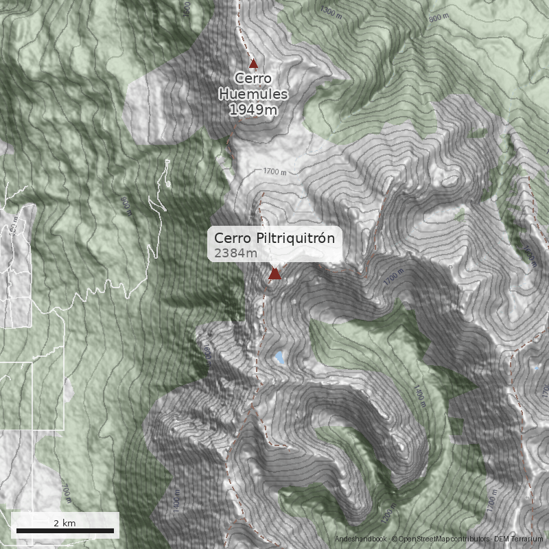 Mapa Cerro Piltriquitrón