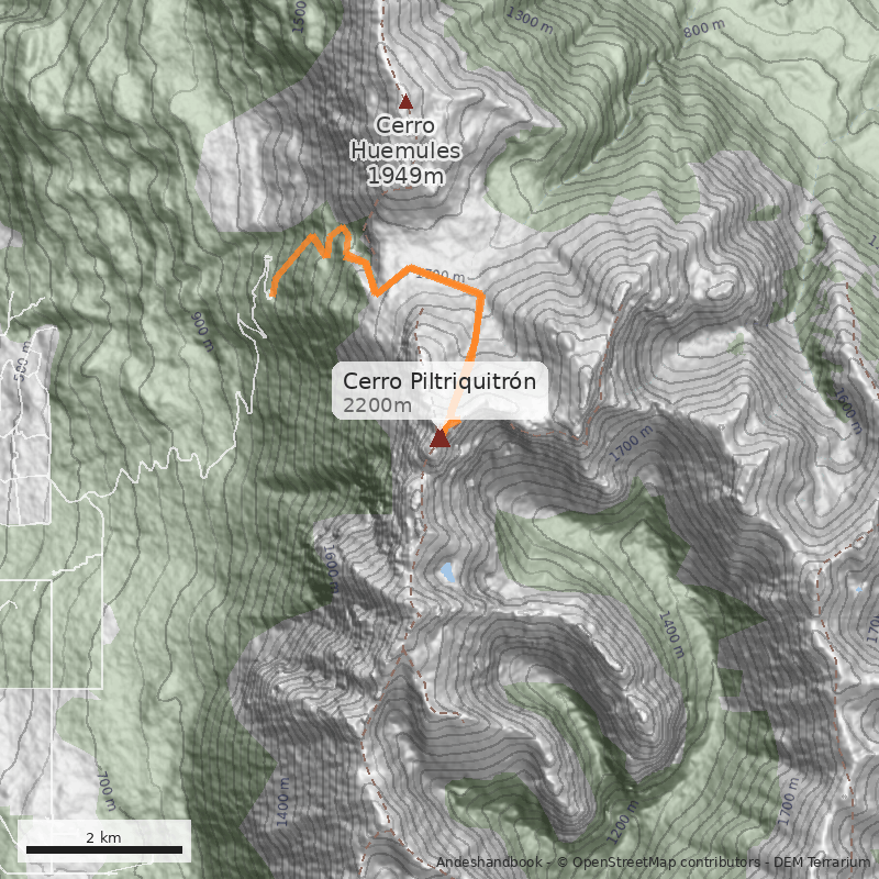 Mapa Cerro Piltriquitrón