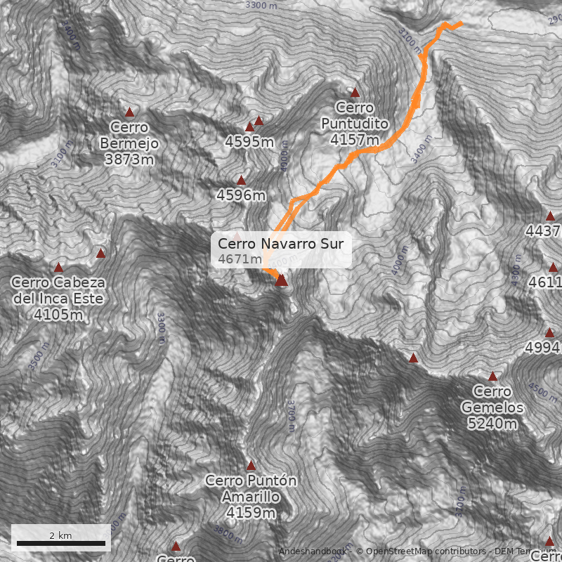 Mapa Cerro Navarro Sur