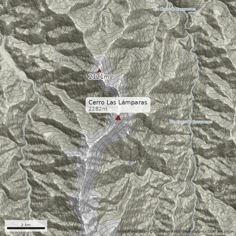 Mapa Cerro Las Lámparas