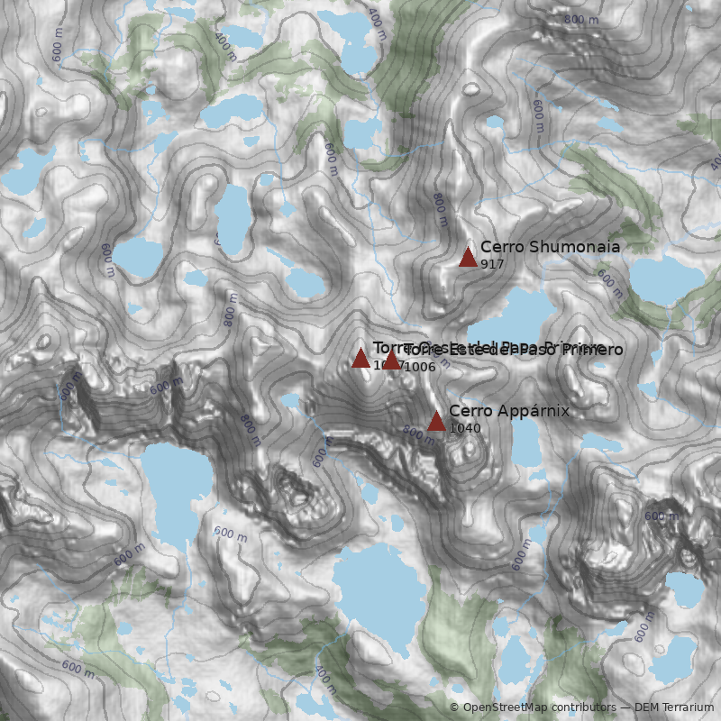 Mapa Torre Oeste del Paso Primero