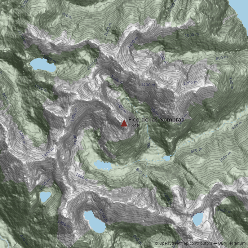 Mapa Pico de las Sombras