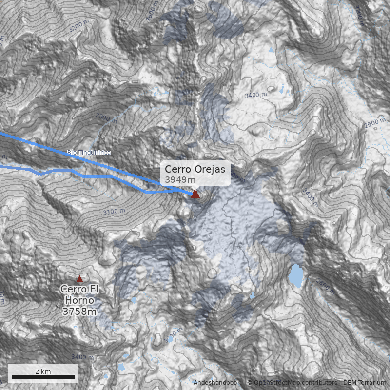 Mapa Cerro Orejas