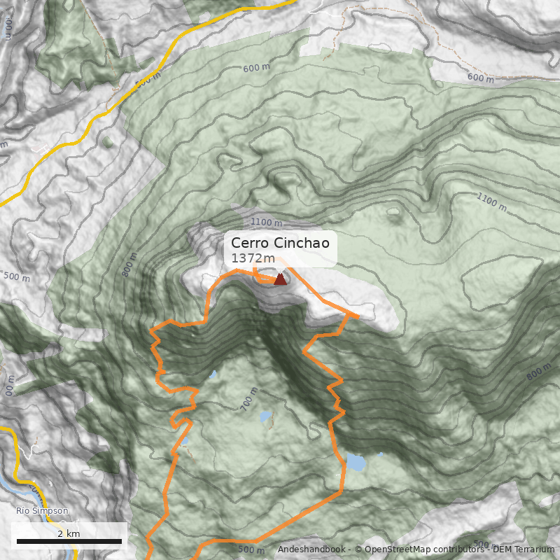 Mapa Cerro Cinchao