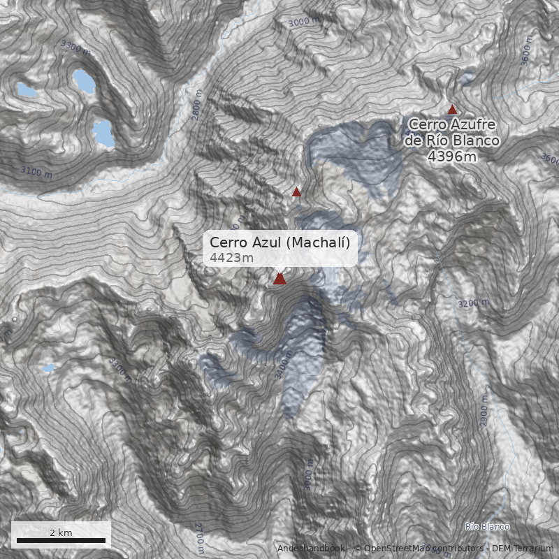 Mapa Cerro Azul (Machalí)