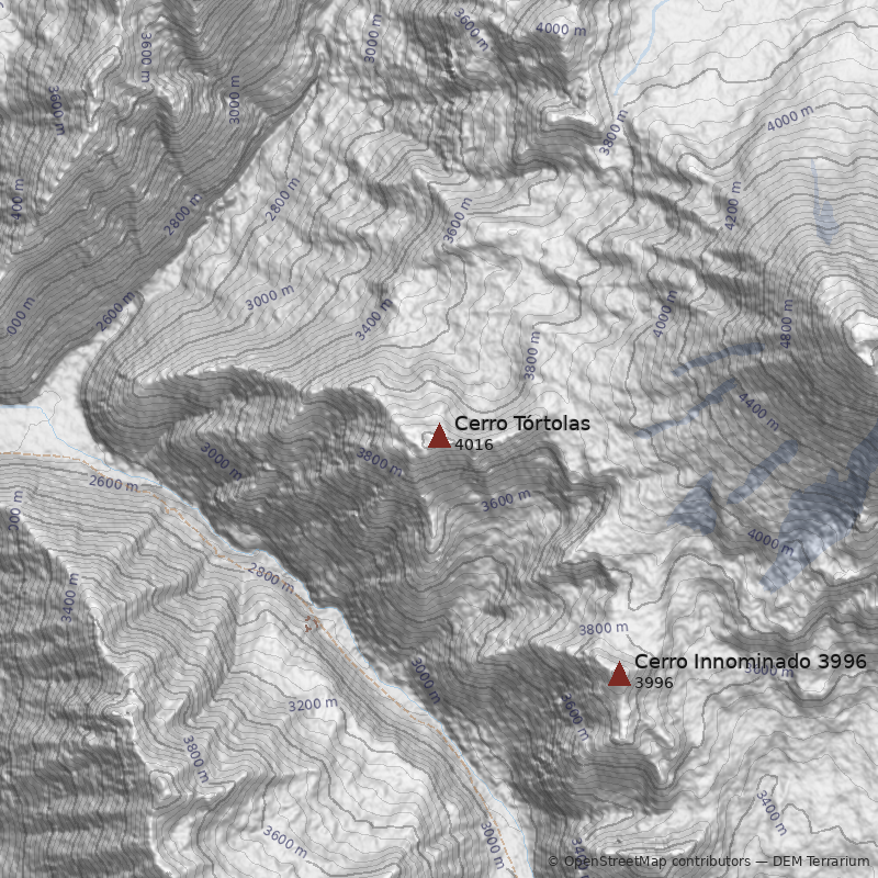 Mapa Cerro Tórtolas