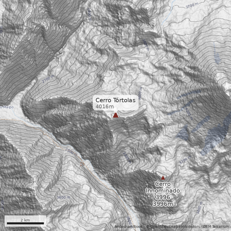 Mapa Cerro Tórtolas