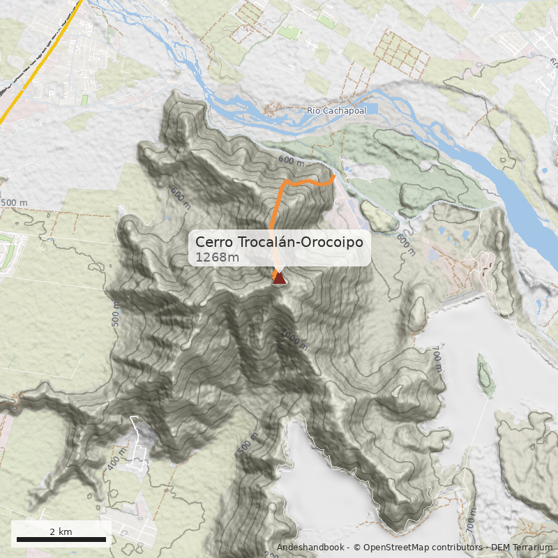 Mapa Cerro Trocalán-Orocoipo